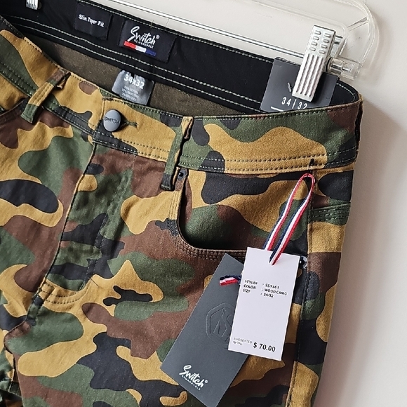 Men’s Switch Remarkable Camo Slim Fit Pants 34x32 NWT - Picture 7 of 11
